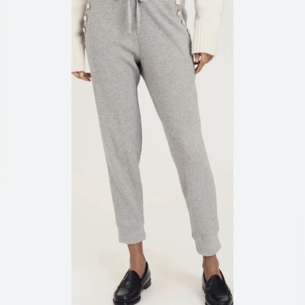 Monna Lisa grey joggers pants pink drawstring jeweled L women’s S-M monnalisa